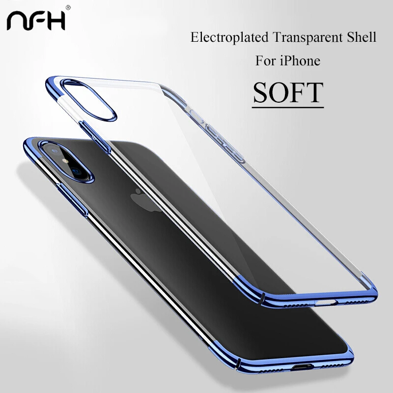 NFH чехол для телефона айфон 8 мягкий силиконовое покрытие HD Ясно Shell Fundas Коке 5 SE 7 6