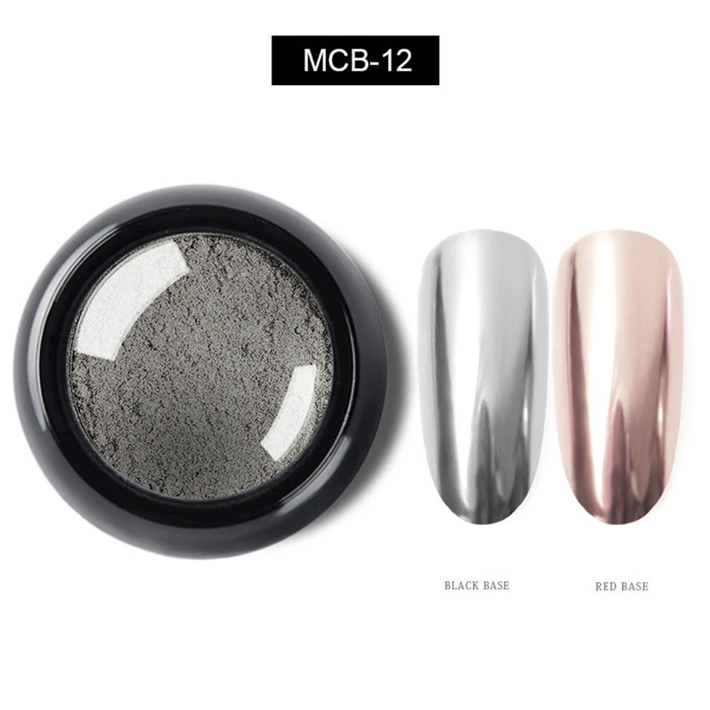 12 Colors Dipping Nail Powders Metallic Glitter Laser Mirror Powder Effect Nail Powder DIY Chrome Pigment Dipping Powder - Цвет: 12
