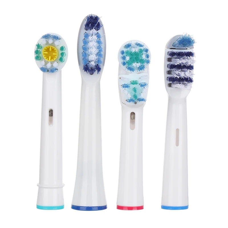 

2019 4Pcs Replacement Toothbrush Heads for Oral Hygiene B Cross Floss Action Precision Soft Bristle Electric Tooth Brushes Heads