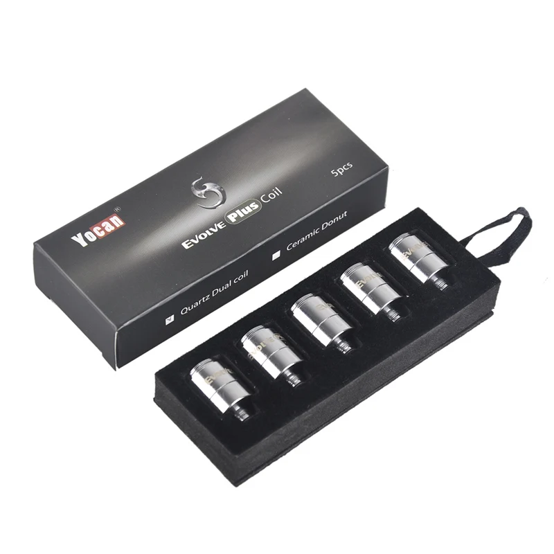

5pcs/lot Authentic YOCAN Evolve Plus Ceramic Quartz Coil For Evolve Plus Wax E cigarette Kit