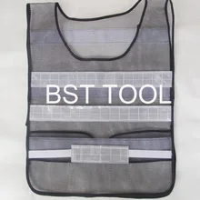 100 шт./партия, Универсальный Регулируемый, высокая видимость, ажурный Рабочий жилет, светоотражающий жилет