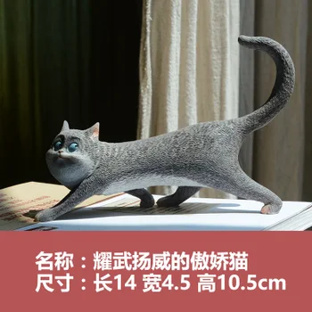 

Cat adornment emulation animal adornment adorable animal family statues sculpture Home wedding decoration dies
