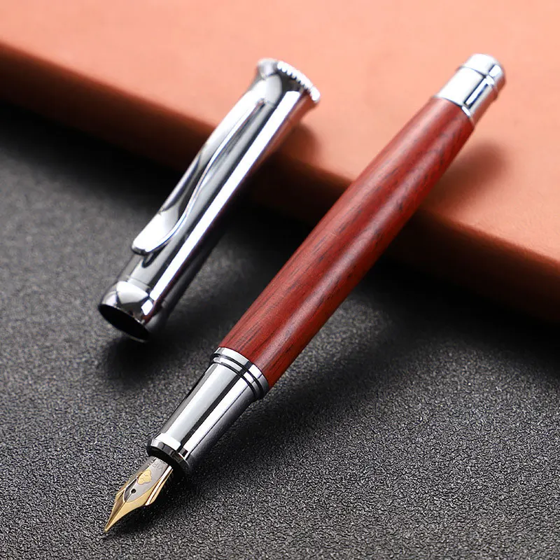 

Vintage oak fountain pen high quality business wood pen office meeting collection gift pen school student stationery