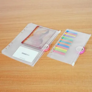 

cute PVC 6 holes index organizer inner pocket binder notebooks accessories stationery,A5A6