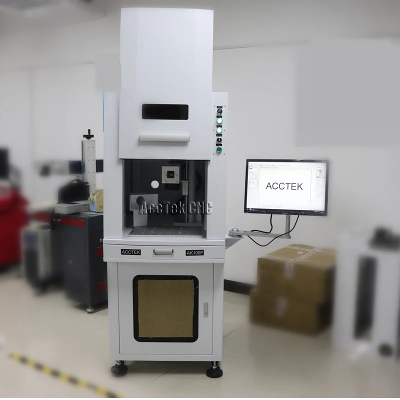  3d color printed fiber laser marking machine for metal/plastic/tag/key chains/pen