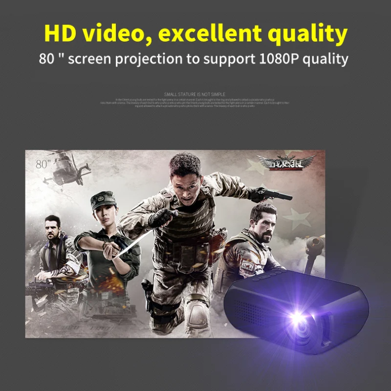 Salange YG320 البسيطة المحمولة LCD العارض المسرح المنزلي Proyector USB SD AV HDMI 400 شمعة 1080 P HD LED المحمولة العارض