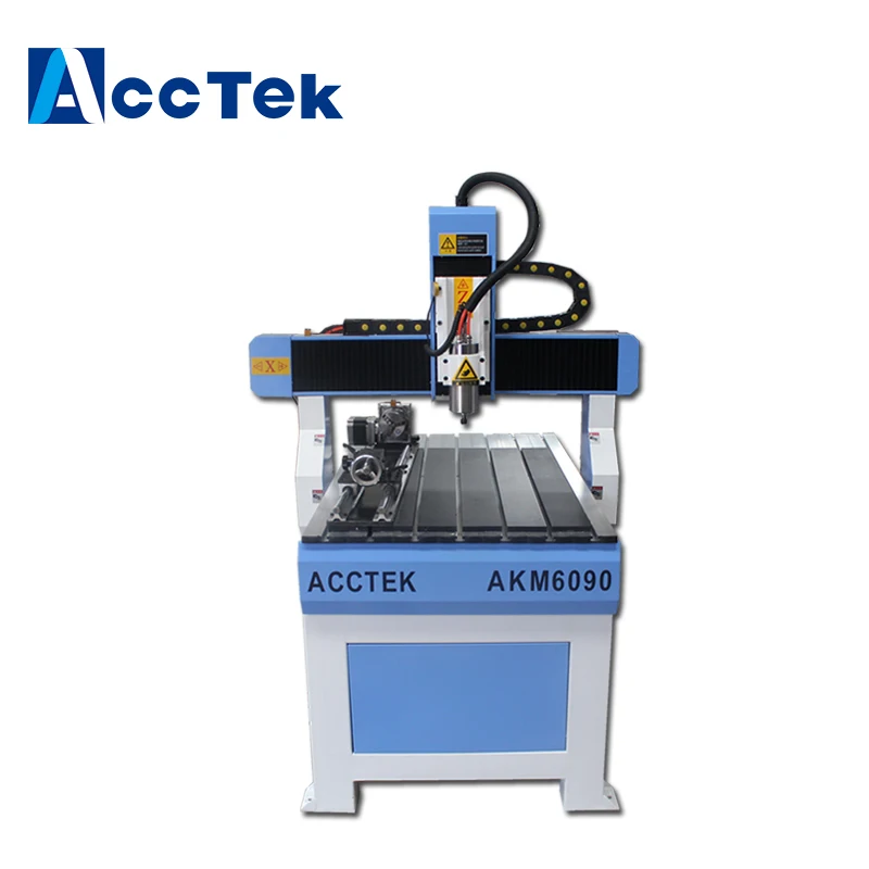 

Mini cnc router engraving machine AKM 6090 with T-slot table 1.5kw water cooing spindle