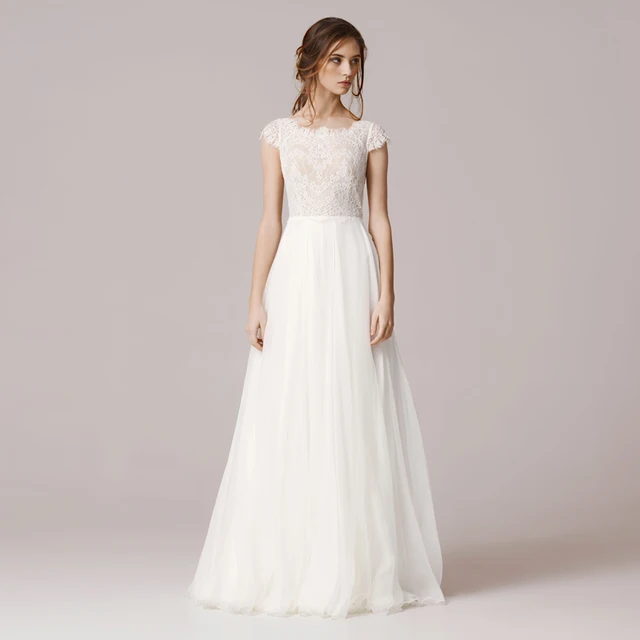 Cheap Wedding  Dresses  2019 Simple Lace Bride Dresses  