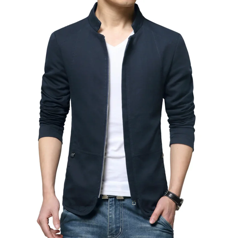 Casual Slim Fit Cotton Coat for Mens