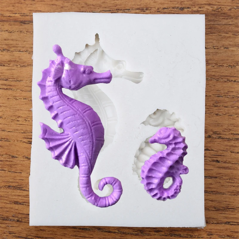 Cake Decorating Tools Chocolate Modeling Tool Kitchen Baking Accessories Sale Sea Horse Silicone Fondant Mold | Дом и сад