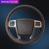 Car Braid On The Steering Wheel Cover for Chrysler 300C 200 Grand Voyager 2011-2014 Auto Covers Interior Accessories Car-styling 1