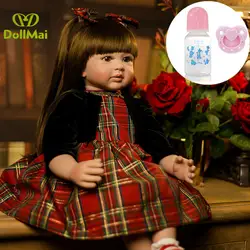 60 см силиконовые игрушки Reborn Baby Doll 24 дюйма виниловые куклы принцессы для маленьких девочек высокого качества подарок на день рождения bebe