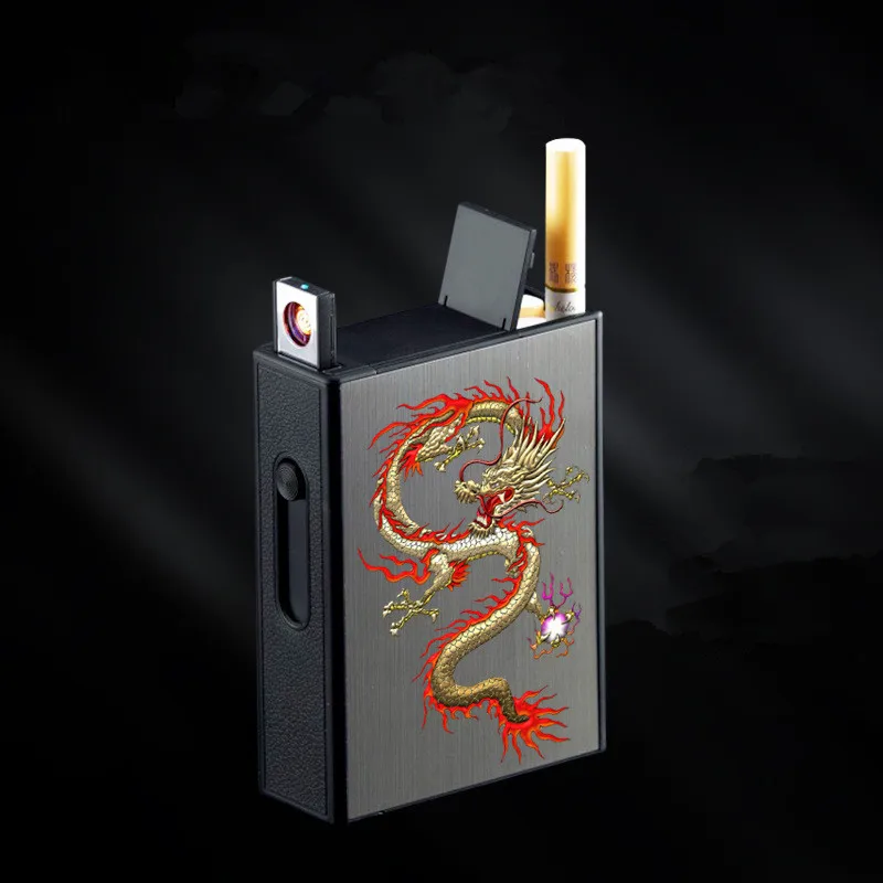 1 шт. Премиум Автоматический алюминиевый сплав сигареты коробка диспенсер портсигар чехол сигареты курительная трубка 20 шт. держатель коробка