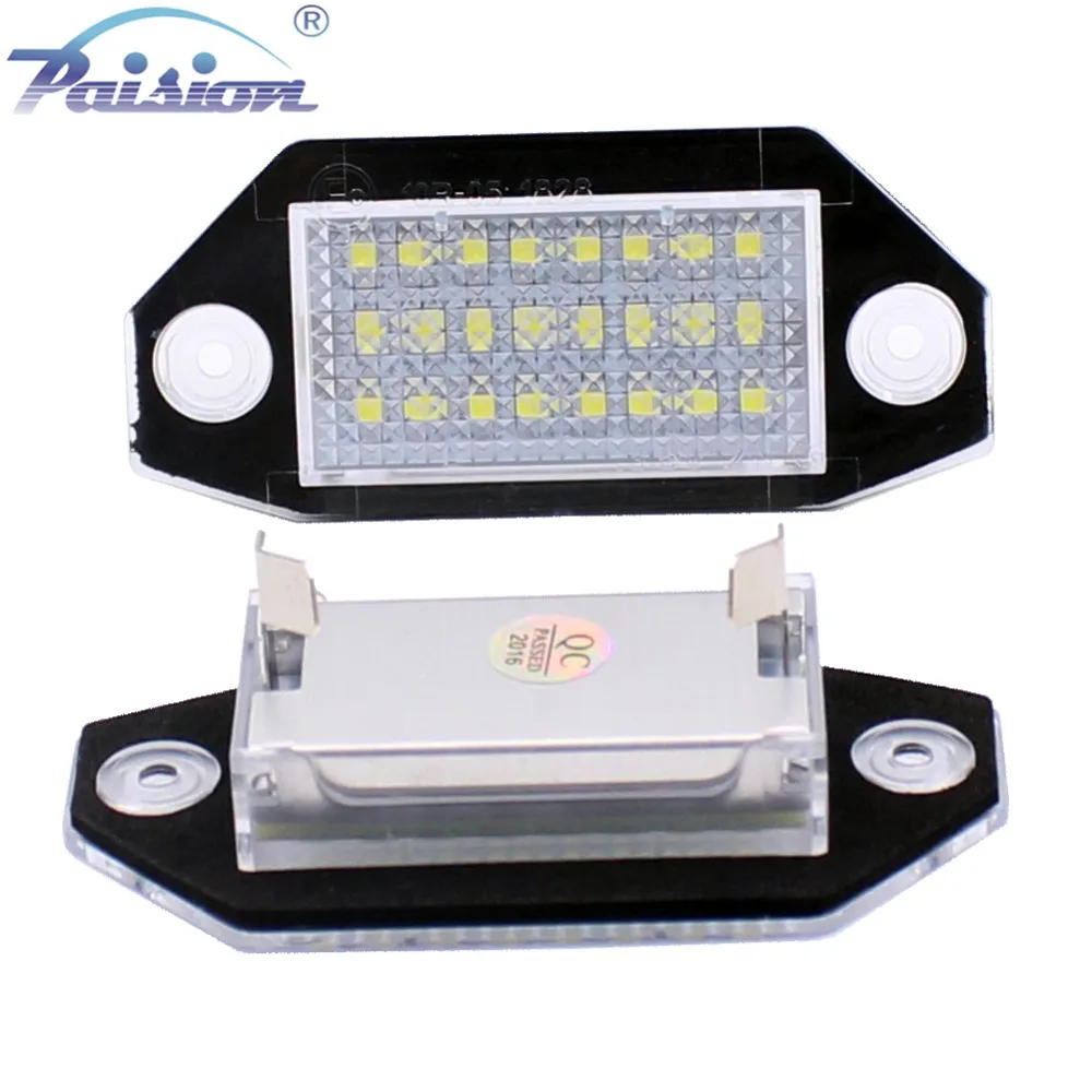 

No Error 2Pcs 24SMD LED Number License Plate Light Lamp For Ford Mondeo MK3 2000-2007 Car Accessories