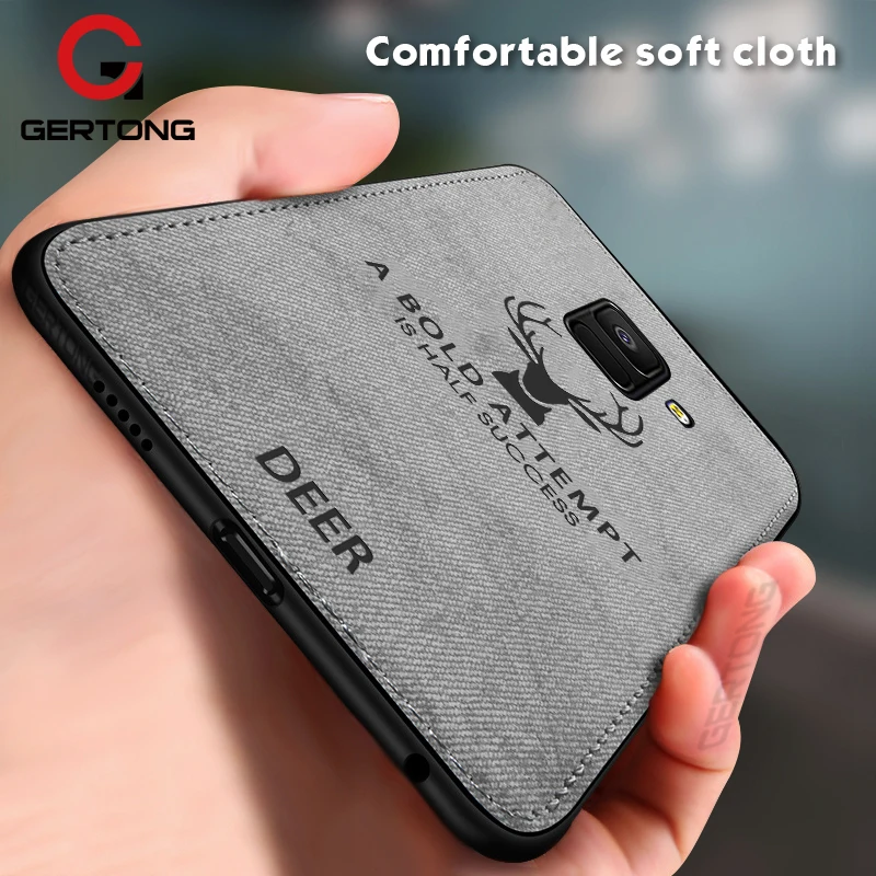 

Cloth Texture Deer Pattern Case For Samsung Galaxy J5 J7 J3 2017 J4 J6 A8 A6 Plus 2018 Note 9 8 S8 S9 Plus Soft Back Cover Armor
