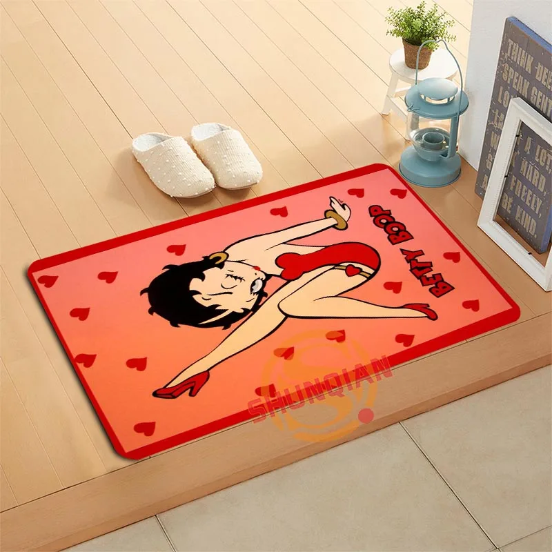 Изготовленный на заказ коврик для ванной Betty Boop коврик для ног домашний декор коврики для ванной двери коврик для пола A320#12 - Цвет: Бургундия