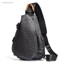 FANLOSN, новинка, анти-вор, через плечо, зарядка через Usb, сумка, водоотталкивающая, мужская сумка через плечо, 9,7 дюймов, Ipad, модная нагрудная сумка