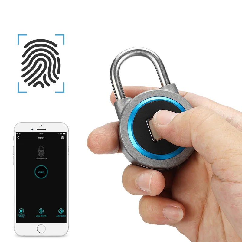  USB recargable IP65 impermeable sin llave inteligente de la huella digital de Anti-robo de segurida