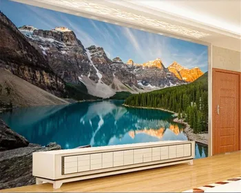 

beibehang wall sticker Customized beautiful landscape scenery wallpaper 3d on the wall TV background wallpaper home decoration