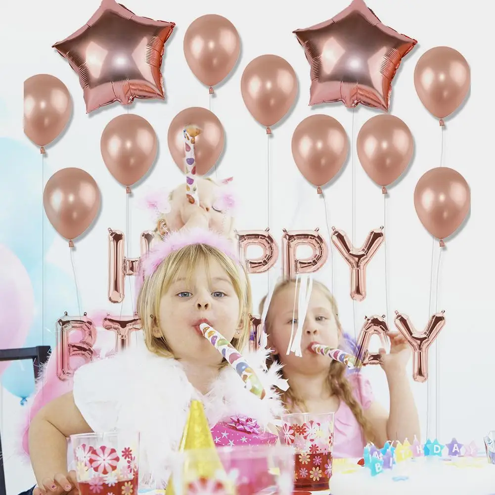 

Free Shipping Rose Gold Birthday Party Balloon Decoration Set Rose Gold 30th Birthday Decoration Happy Birthday Balloon 2018