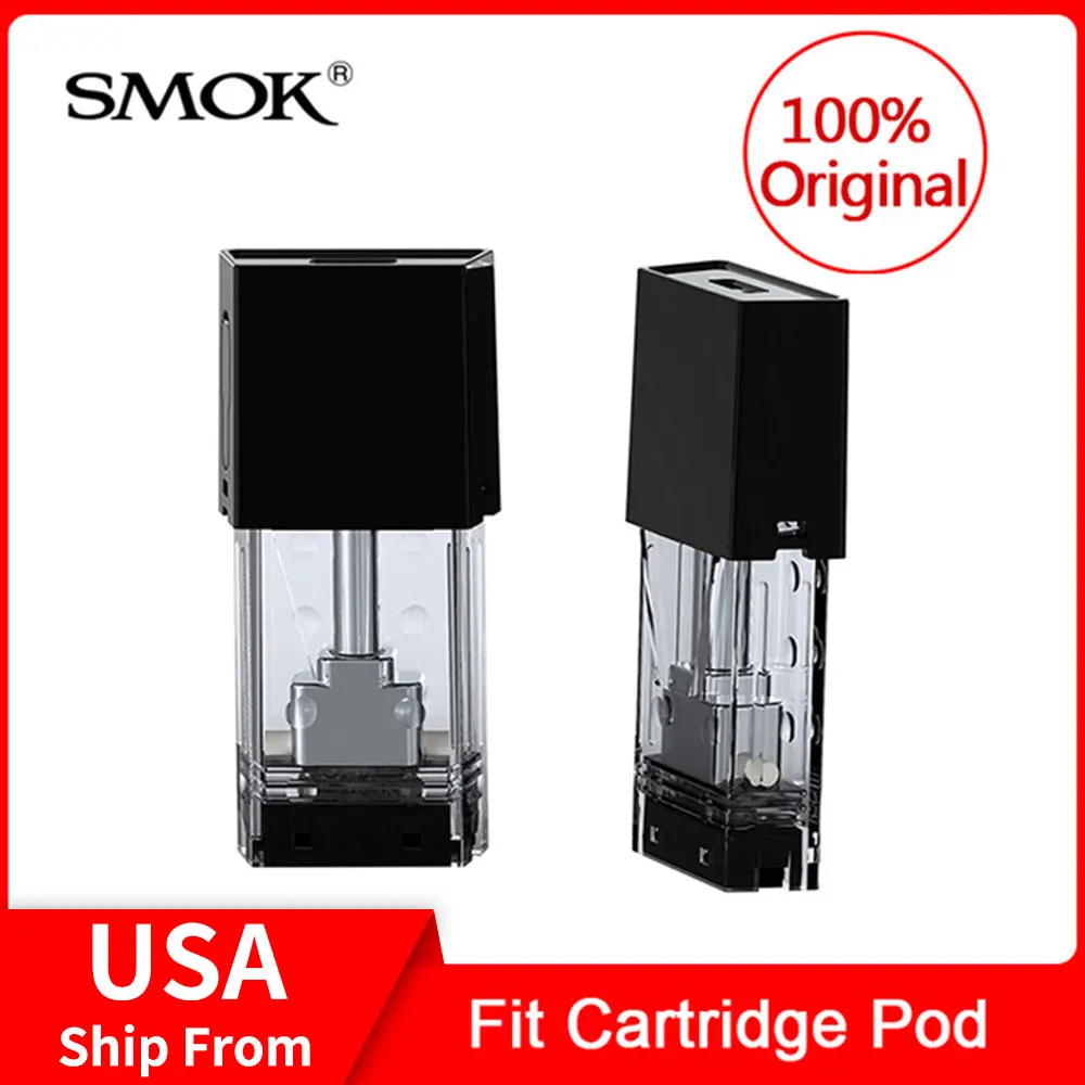 

Original SMOK Fit Pod Cartridge Replacement Refillable Cartridge Coil 2ml for smok fit vape kit pod