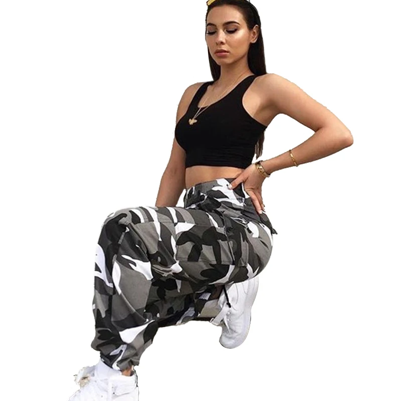 Russia Women Fashion Camouflage Jogger Pants Women Military Harem Pants