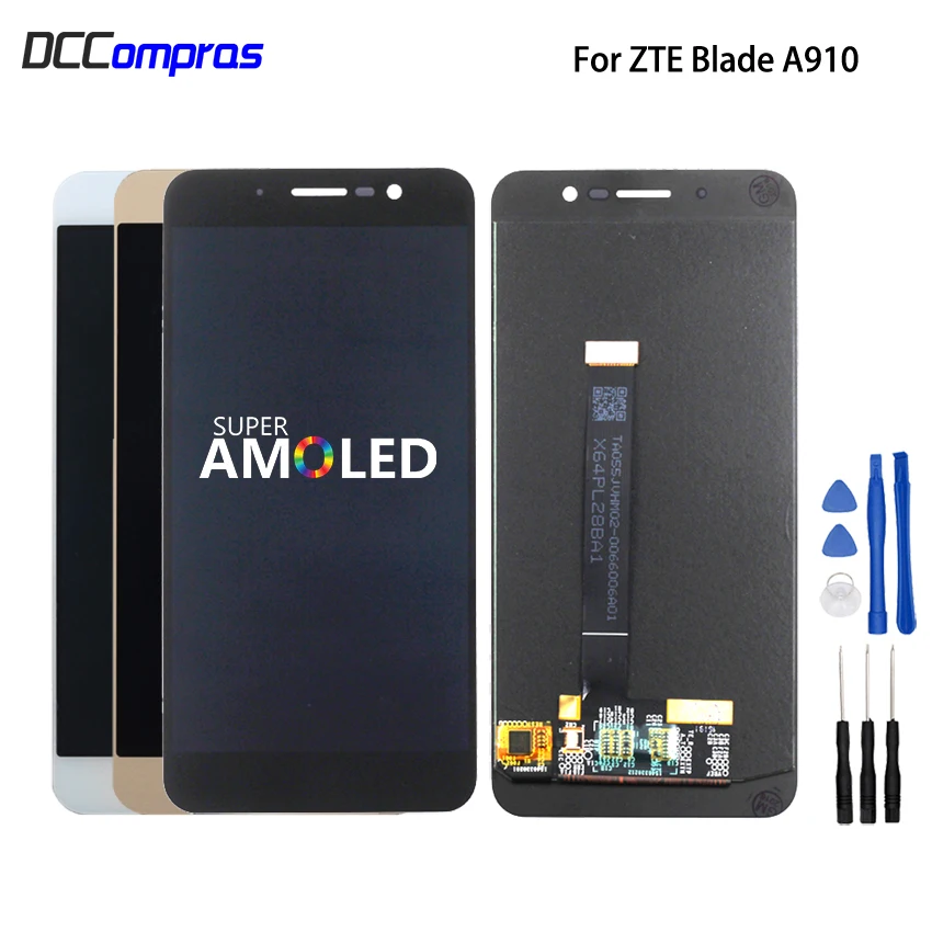 

Original For ZTE Blade A910 BA910 LCD Display Touch Screen Phone Parts For ZTE Blade A910 Screen LCD Display Amoled Free Tools