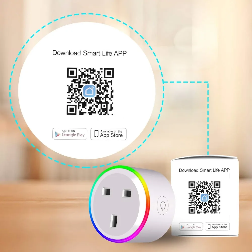 Smart США Великобритания ЕС Plug Wi-Fi управление таймер розетка с выключателем Smart Outlet RGB светодиодный свет голос управление работать с Alexa Google IFTTT