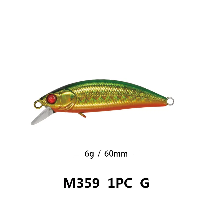 OTTESEN рыболовные приманки плавающий маленький гольян Isca искусственная пластиковая жесткая приманка Япония мини приманка M359 - Цвет: M359G