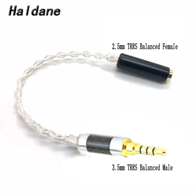 $US $18.90  Free Shipping Haldane 3.5mm TRRS Balanced Male to 2.5mm TRRS Balanced Female Hi-End Audio Adapter 7