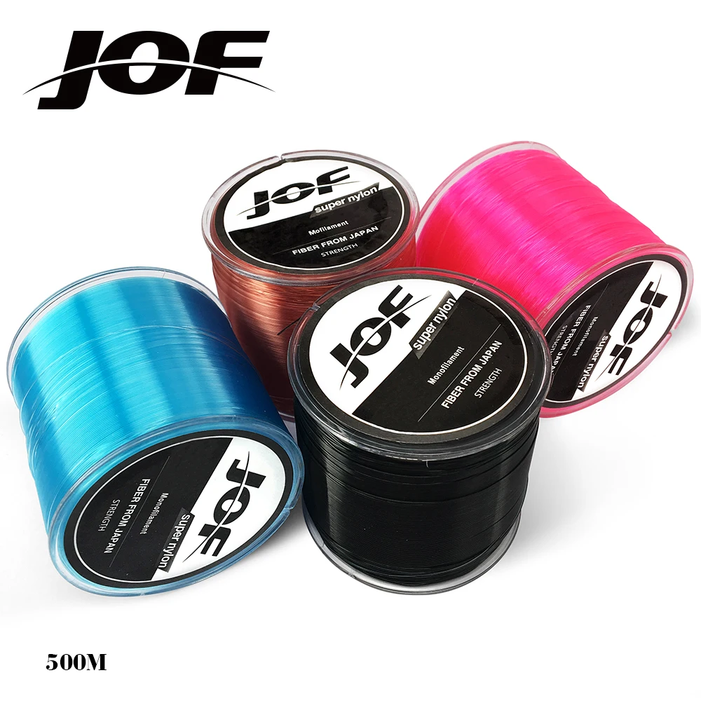Jof المتطرفة قوي حيدة خط الصيد النايلون خط الصيد 500 متر 5 LB-30 lb