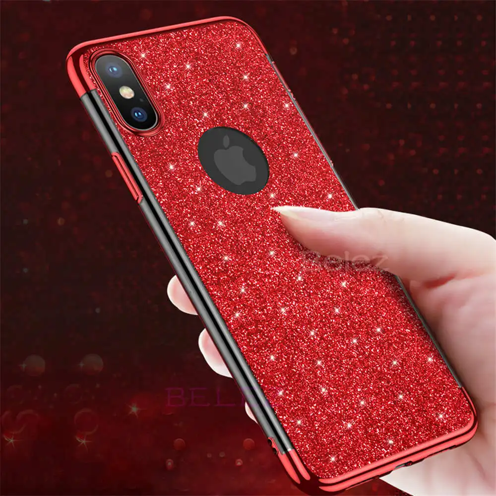Glitter-2-in-1-TPU-Case-For-iphone-7-Plus-6-6s-8-X-Samsung-Note