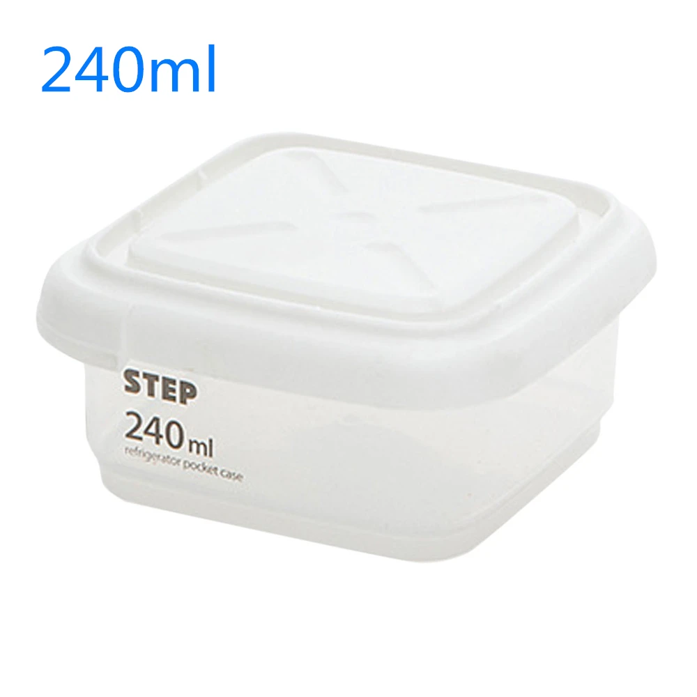 1pcs Plastic Sealed Cans Storage Box Jar Transparent Container Measuring Cup Kitchen Storage Box Food Canister Keep Fresh Jar - Цвет: 240ml