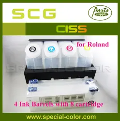 Высокое качество roland принтер 4 чернил бочки x 8 чернил СНПЧ (4x8)