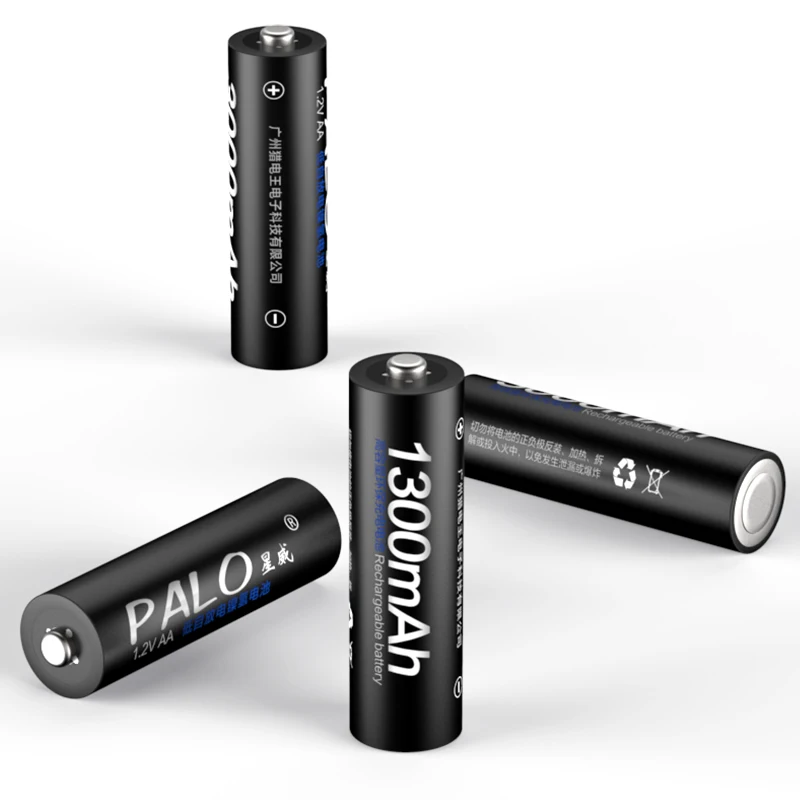 PALO 20 шт Аккумуляторная батарея AA 2A 5 #1300 mAh Ni MH 1 2 V с предварительной зарядкой Bateria