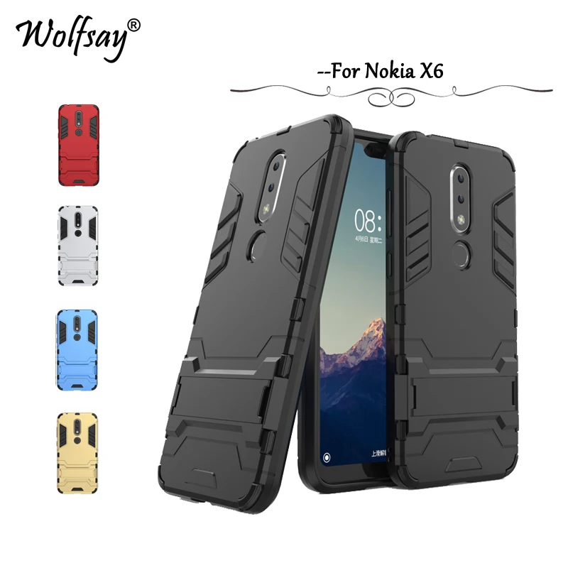 

For Nokia 6.1 Plus Case Luxury Slim Armor Rubber Hard Back Phone Case For Nokia 6.1 Plus Cover For Nokia X6 TA-1099 Shell Fundas