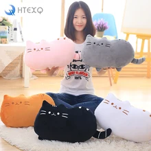 HTEXQ Популярные каваи бисквиты кошки 35*50 см подушка подкладка в виде животных включает хлопковый ПП наполнитель для детей украшения дома