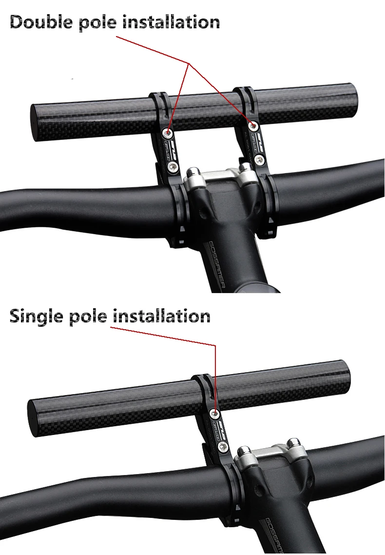GUB велосипедный руль удлинитель для MTB углеродное волокно удлинитель велосипедный светильник держатель велосипедный компьютер кронштейн для телефона аксессуары