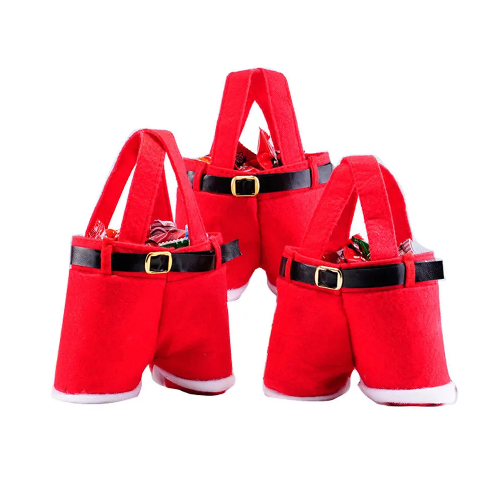 

Cute Christmas Pack Gift Bag Gadget Santa Claus Cotton Pants Pattern Kid Decor Holiday Home