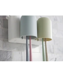 Настенный без следа стикер зубная щетка стойки стирка набор коробка для хранения размещение личной гигиены аксессуары присоске типа