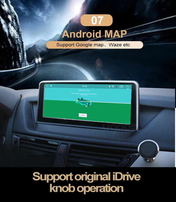 Ugode 10,2" ips Экран Android 7,1 Автомобильное видео стерео автомобильное радио с GPS навигации Мультимедиа idrive для BMW X1 E84 CIC без Экран