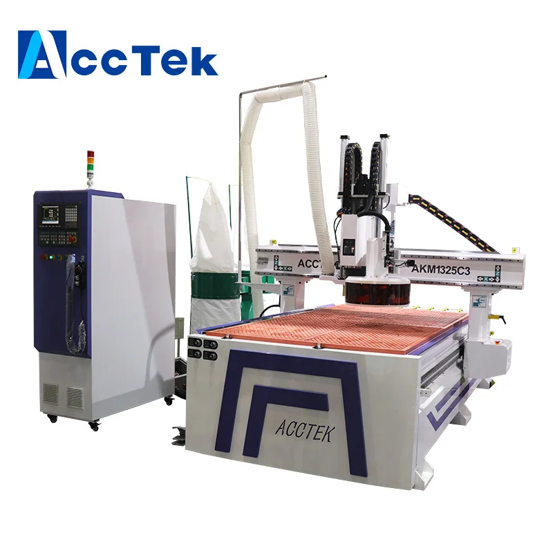 Китай AccTek дисковый инструмент changer 1300*2500 мм Delta CNC маршрутизатор деревообрабатывающий станок с Автоматическая смена инструмента