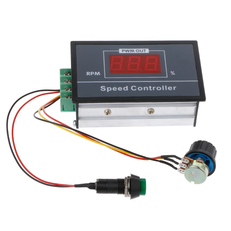 

PWM DC 6-60V Motor Speed Controller 0-100 Digital Display Stepless Speed Regulation with LED Display New 2019