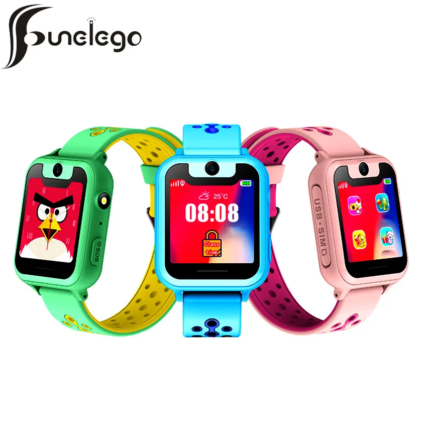 

Funelego 2019 Smart Watch Kid Smartwatch Baby Watch for Children SOS Call Location Locator Tracker For Apple iPhone Phone Watch