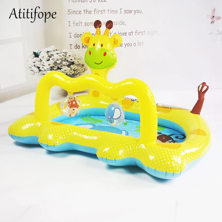 

Giraffe shaped high quality Inflatable Pool Bright colors Children's inflatable pool for indoor and outdoor use