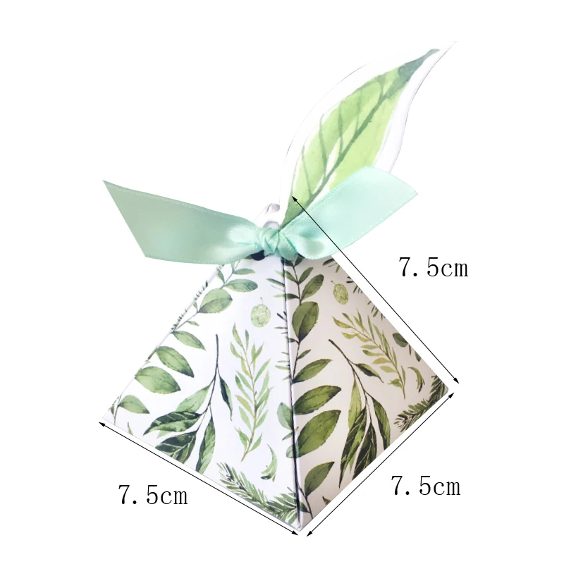 50 шт. Пирамида листья сувениры конфеты коробки цветок подарочная коробка для шоколада джунгли тематический день рождения, детский душ Свадебная вечеринка Suppli