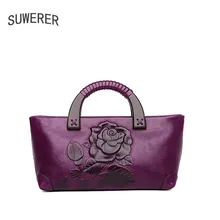 Новая женская сумка темперамент пригородная сумка верхний слой кожа простая Сумочка Роскошная тисненая сумка через плечо