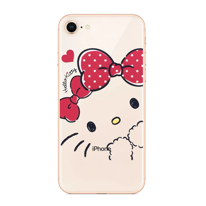 HelloKitty Hello Kitty новый жесткий чехол из поликарбоната милый модный для iPhone 7 8 Plus X 6 6s 5S