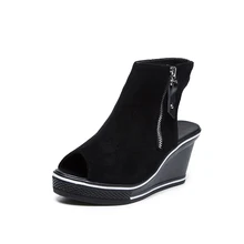 2019 New Summer Shoes Black Open Toe Gladiator Women Sandals High Heels Casual Fashion Sandals Platform Wedges Shoes For Women цена 2019 New Summer Shoes Black Open Toe Gladiator Women Sandals High Heels Casual Fashion Sandals Platform Wedges Shoes For Women цены онлайн