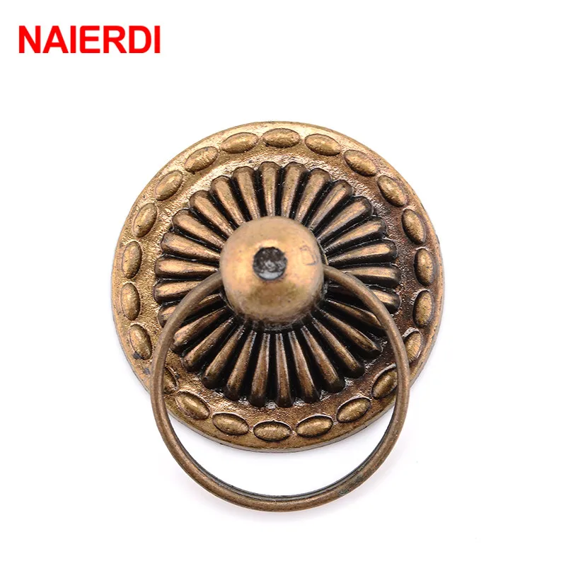 

NAIERDI 10PCS Antique Retro Bronze Cabinet Knobs 30mm Cupboard Door Handles Vintage Wardrobe Furniture Jewelry Box Drawer Pull